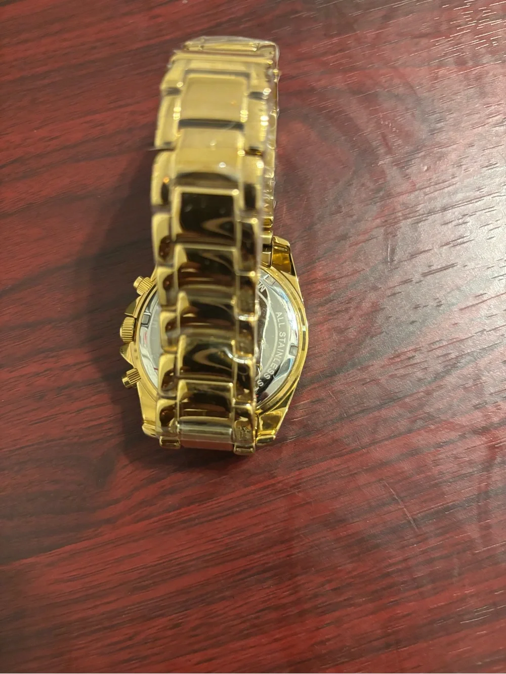 NWOT Michael Kors Gold and White Crystal-Accent Watch, MK6762-Needs Battery